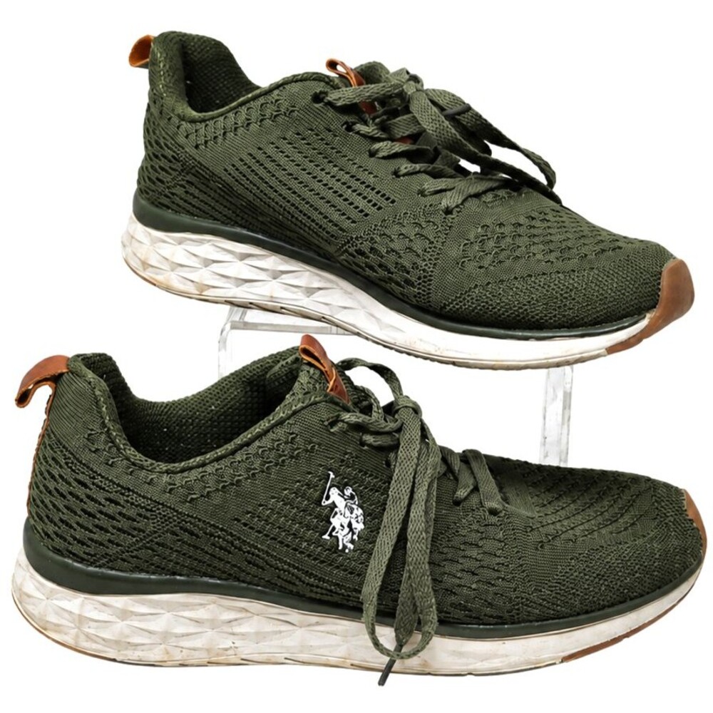 U.S. Polo Assn. Women's Sage Green Mesh Sneakers Size 9